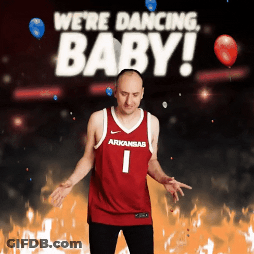 Razorbacks Fan Dancing With Animated Fire GIF