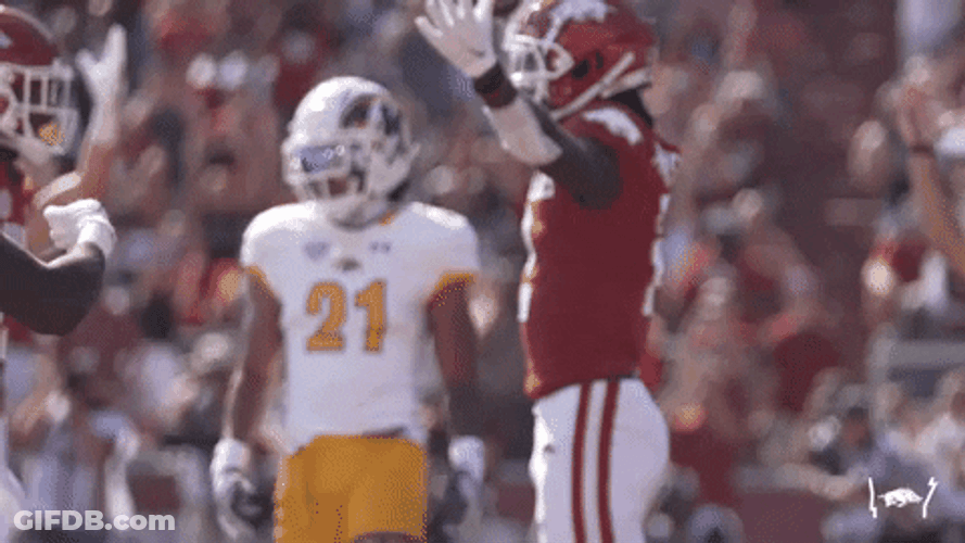 Razorbacks Player Group Hugged GIF