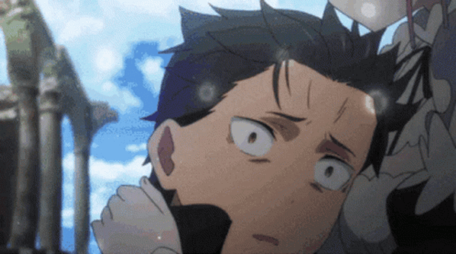 Re: Zero Subaru Natsuki Emilia Forehead Kiss GIF