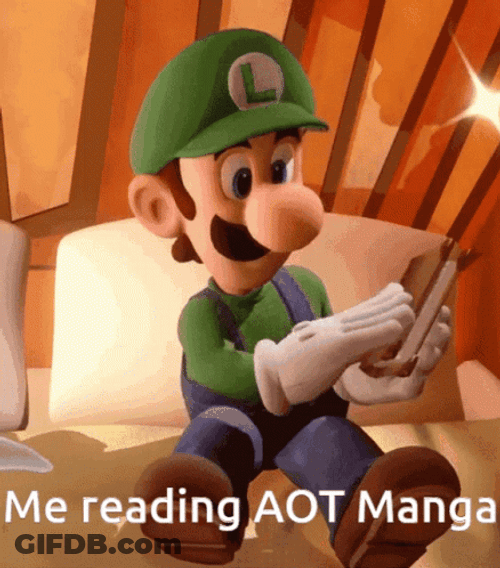 Reading Attack On Titan Manga GIF