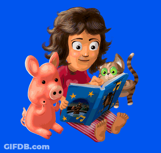 Reading Bed Time Stories GIF
