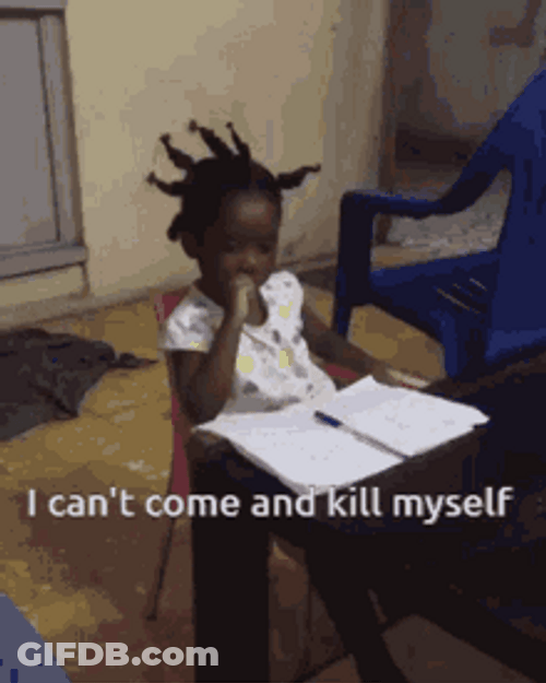 Reading Girl Kill Myself Meme GIF