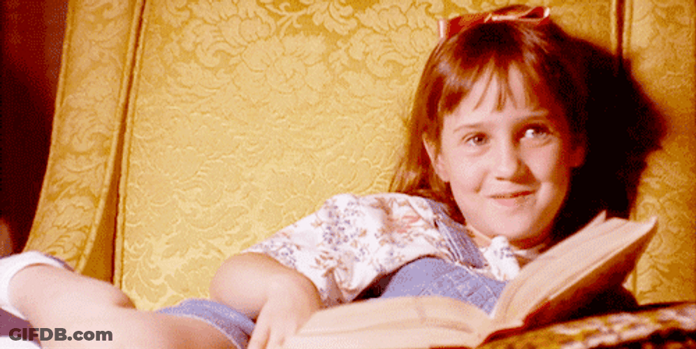 Reading Is Fundamental Cute Matilda Laughing GIF