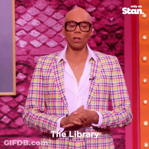 Reading Is Fundamental RuPaul Library Is Open GIF