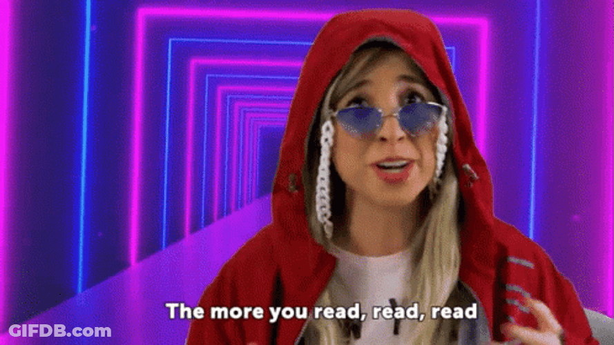Reading Is Fundamental Trippy Lady GIF