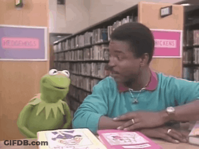 Reading Rainbow LeVar Burton And Kermit The Frog GIF