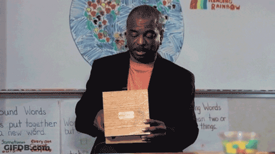 Reading Rainbow LeVar Burton Deal With It GIF