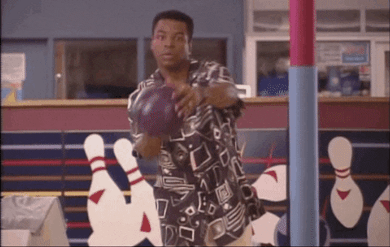 Reading Rainbow LeVar Burton Playing Bowling GIF