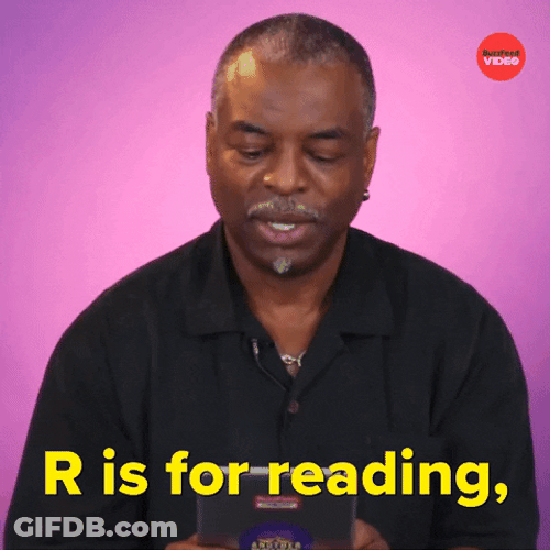 Reading Rainbow LeVar Burton R Is For Reading GIF