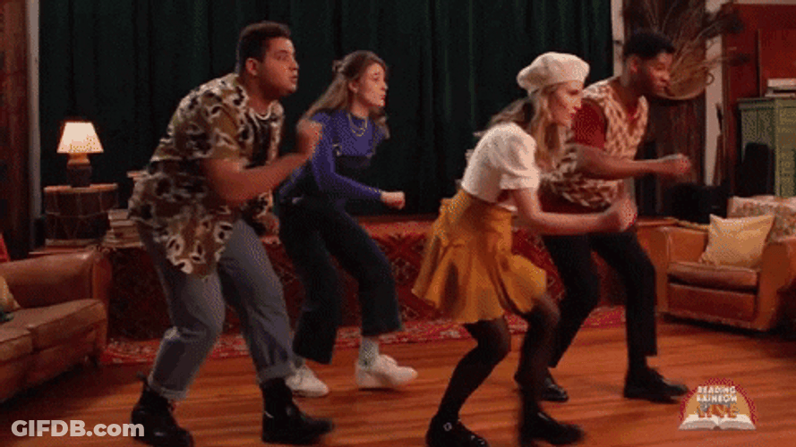 Reading Rainbow Live Casts Dancing GIF