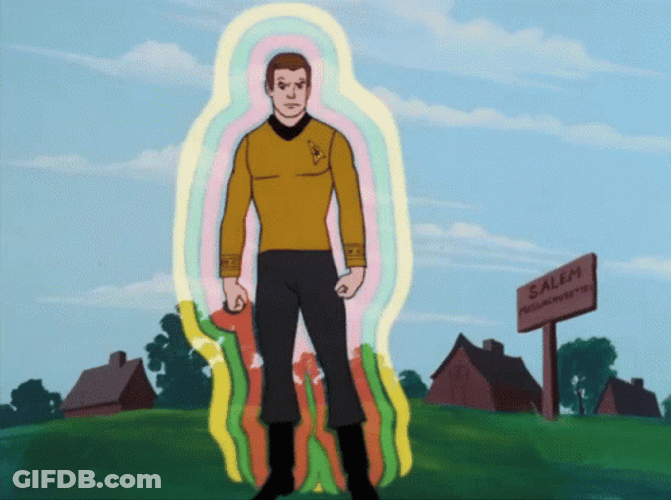 Reading Rainbow Star Trek Kirk Mage Zap GIF