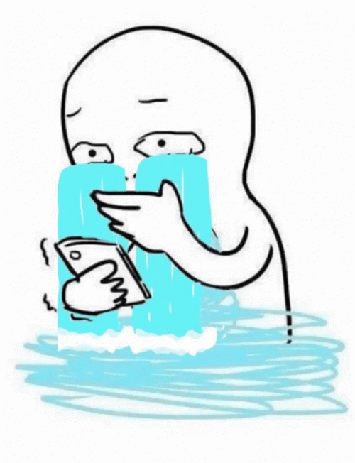 Reading Texts Happy Tears GIF