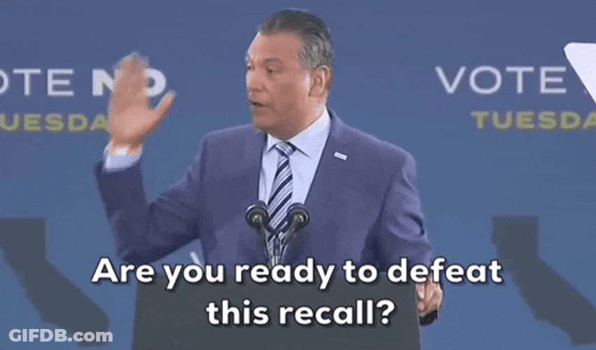 Ready To Defeat This Recall Gavin Newsom GIF