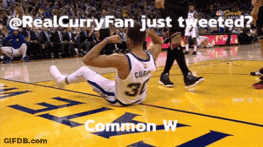 Real Animated Steph Curry Fans GIF
