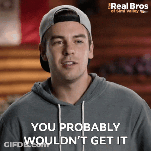 Real Bros You Wouldn't Get It GIF