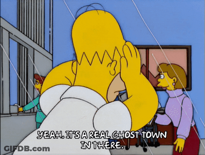 Real Ghost Town Homer Simpson GIF