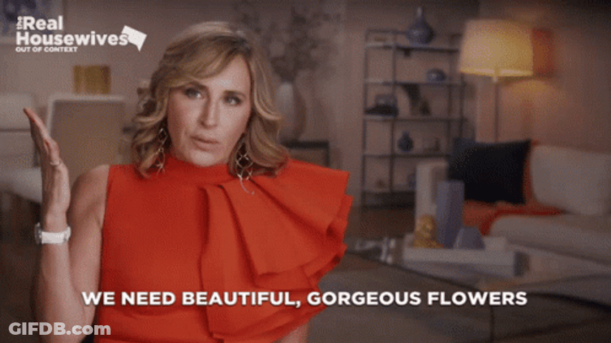 Real Housewives Floral Sonja Morgan GIF