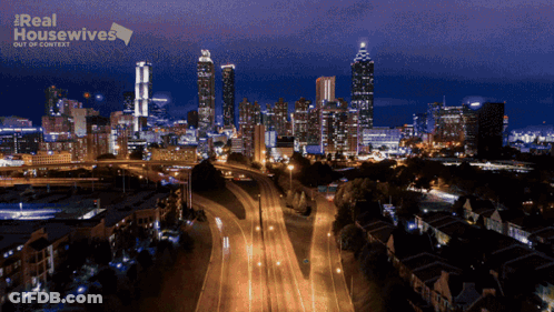 Real Housewives Out Of Context Aerial City At Night GIF