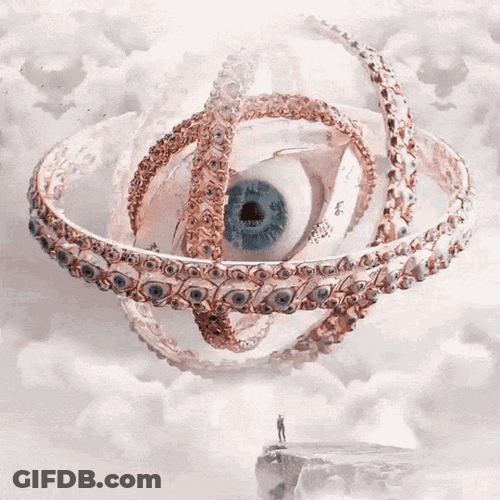 Real Life Angel With Multiple Eyes GIF