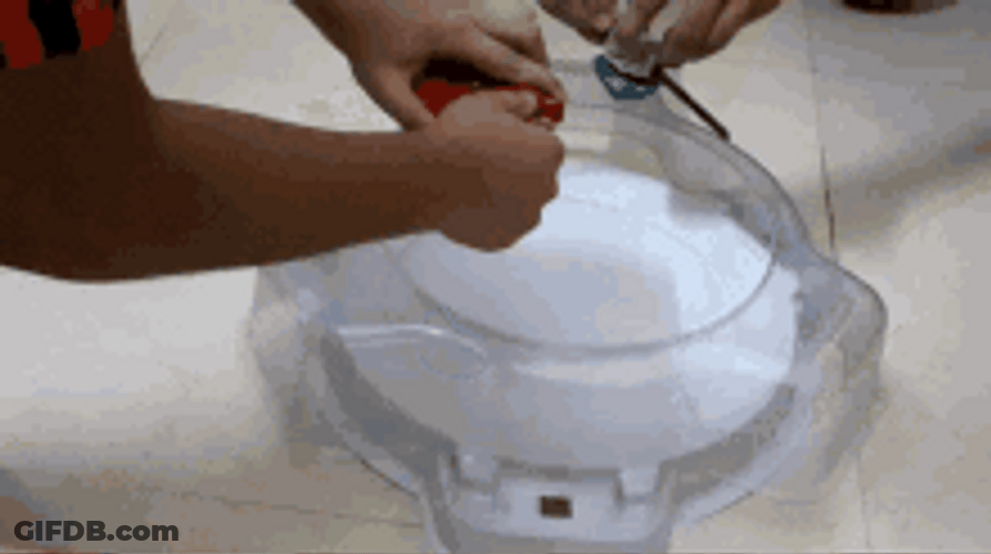 Real Life Beyblade Battle GIF