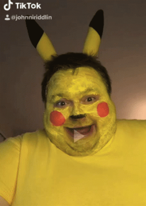 Real Life Pikachu Waving Pokemon Meme GIF