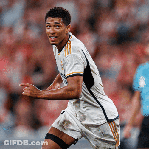 Real Madrid Excited Happy Bellingham Running GIF