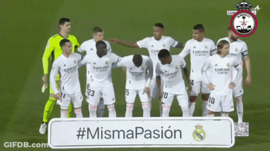 Real Madrid Players Line Up GIF