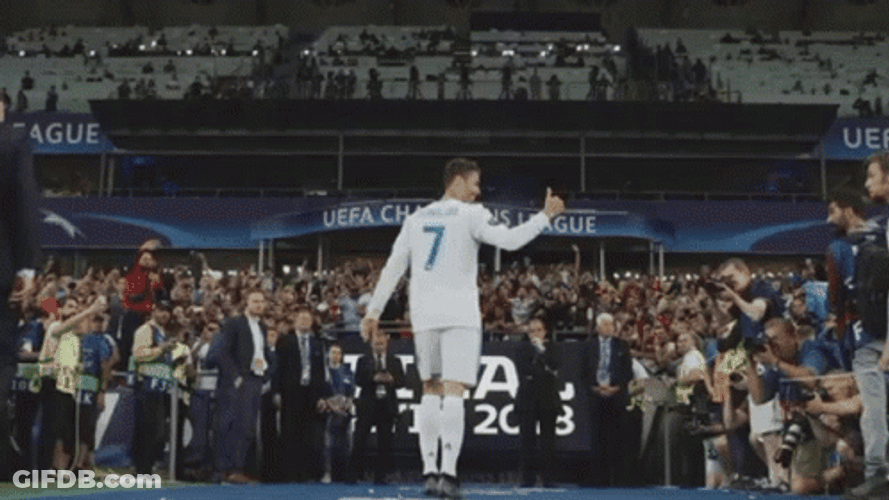 Real Madrid Ronaldo Crowd Engagement GIF