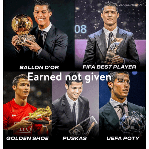 Real Madrid Ronaldo Earned Awards GIF