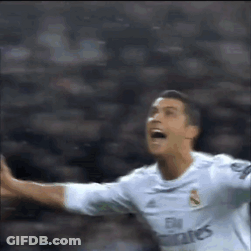 Real Madrid Ronaldo Happy After A Goal Shot GIF