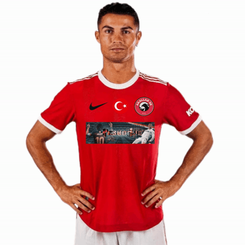 Real Madrid Ronaldo In A Red Jersey GIF
