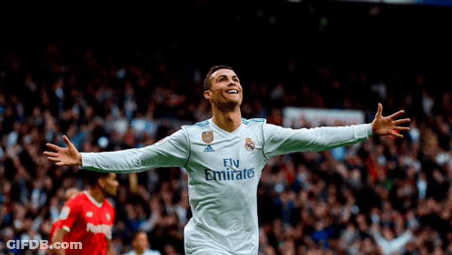 Real Madrid Ronaldo Loving The Crowd GIF