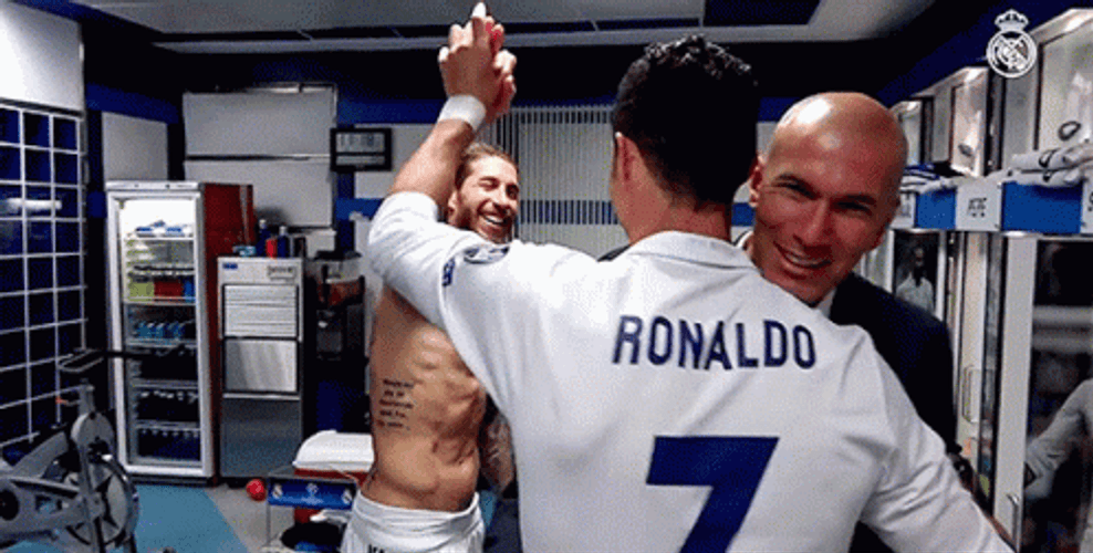 Real Madrid Ronaldo On Locker Room GIF