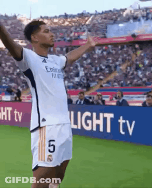 Real Madrid Teamates Hug Bellingham GIF