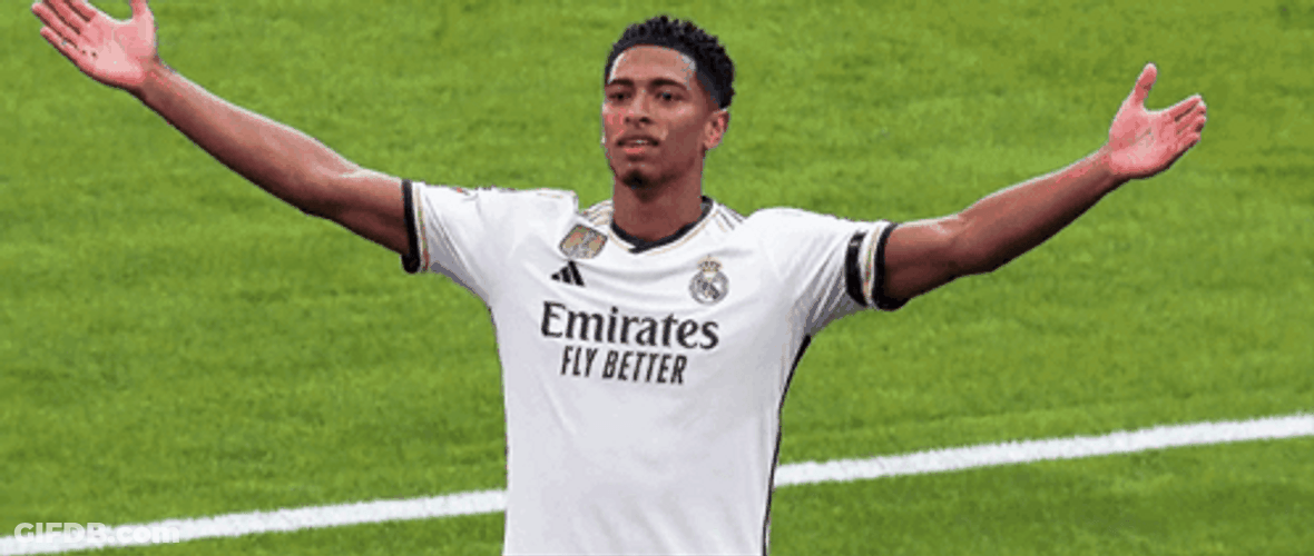 Real Madrid Vinicius Hugs Bellingham GIF