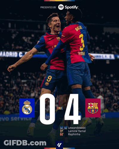 Real Madrid Vs Barcelona Soccer Match GIF