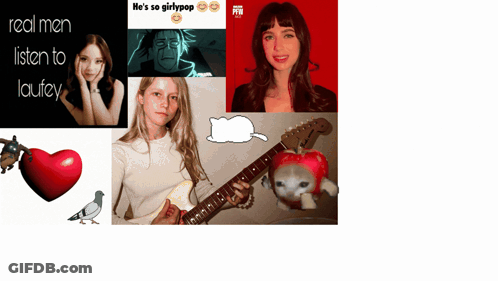 Real Men Listen To Laufey Collage GIF