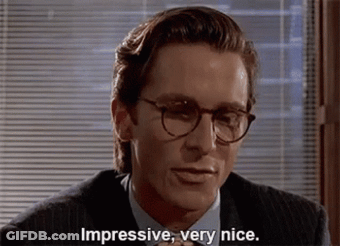 Real Nice American Psycho Patrick Bateman GIF