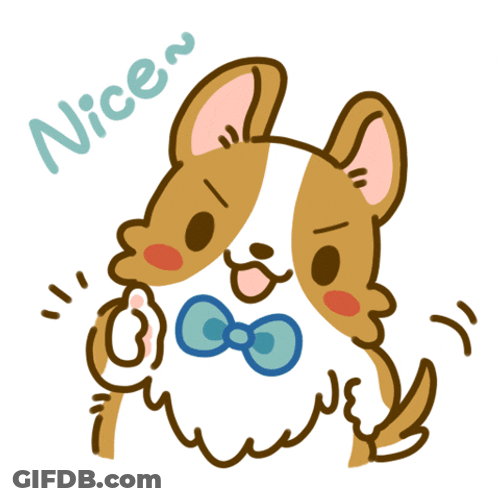 Real Nice Lazy Corgi Thumbs Up GIF