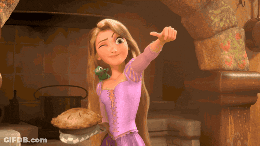 Real Nice Tangled Rapunzel Thumbs Up GIF