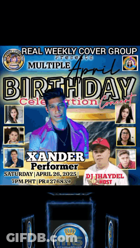 Real Weekly Cover Group April Birthday Celebration Concert With Xander Performer GIF