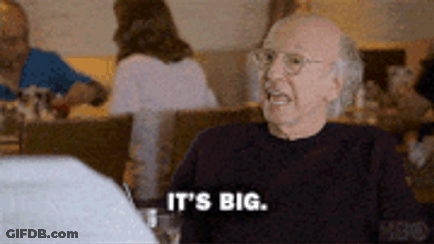 Really Big Larry David GIF