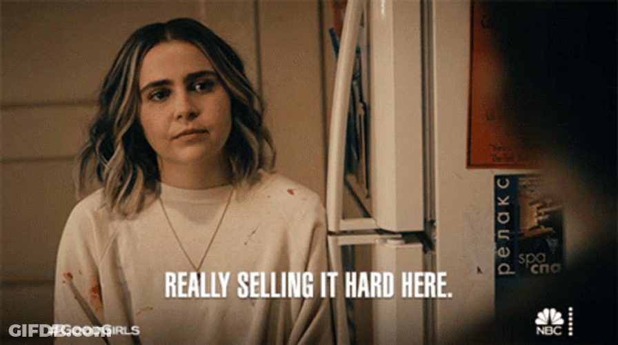 Really Selling It Hard Here Mae Whitman GIF