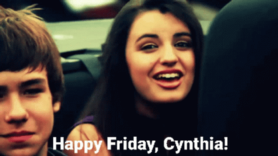 Rebecca Black Friday Happy Friday Greeting Meme GIF