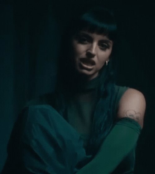 Rebecca Black Friday Singing In Dark Background GIF