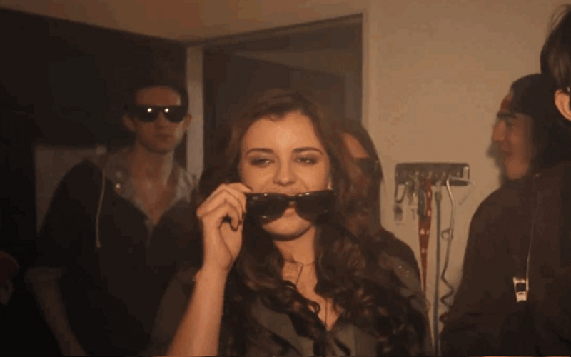 Rebecca Black Friday Wearing Sunglasses GIF
