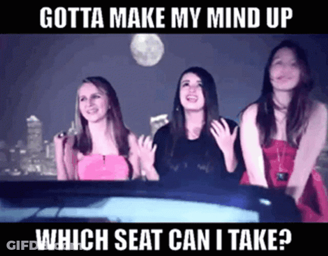 Rebecca Black Friday Which Seat To Take GIF
