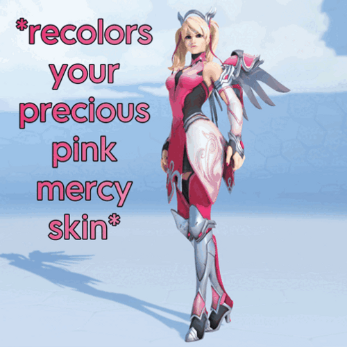 Recolors Your Precious Pink Mercy Skin GIF
