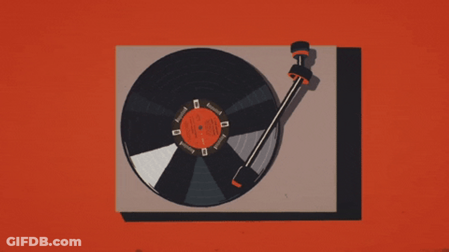 Record Player Spinning Vinyl Vintage GIF