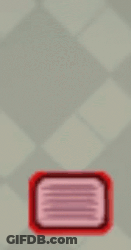 Red Among Us Character Sitting On Checkered Background GIF